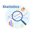 statistics analysis flat vector image vector image