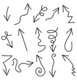 various arrow icon different black arrows design vector image