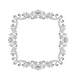 elegant luxury vintage silver floral frame vector image