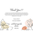 thank you card for business feminine style vector image