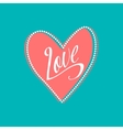 wedding card with love sign on turquoise vector image vector image