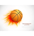 ball with flame vector image vector image
