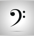 bass clef silhouette simple black icon vector image vector image