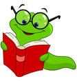 book worm vector image vector image