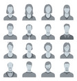 female and male head silhouettes user vector image