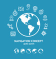 location and navigation concept and globe vector image