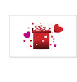 love happy valentines day template vector image vector image