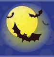 moon halloween flat design cartoon vector image