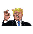 president of the united states donald trump vector image vector image