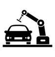 car robot factory icon simple style vector image