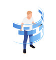 human big data composition vector image