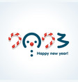snowmen in text design pattern happy new year vector image