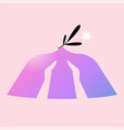 bird flying out of hands abstract peace dove vector image vector image
