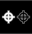 Celtic cross icon black color flat style image Vector Image