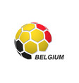 abstract soccer ball with national flag colors vector image