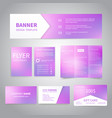 banner flyers brochure business cards vector image vector image