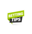 betting tips isolated icon bookmaker sign vector image