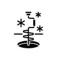 ice fishing black glyph icon vector image