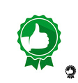 like hand with stamp symbol logo green color style vector image