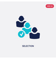 two color selection icon from human resources vector image