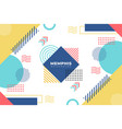 abstract colorful geometric memphis stye vector image