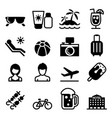 beach summer icon vector image