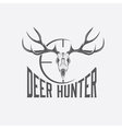 deer skull with target design template vector image vector image