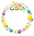 easter icons wreath vector image