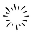 hand drawn doodle starburst sunburst vector image vector image