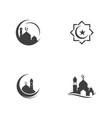mosque icon design vector image vector image