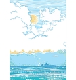 seascape with clouds vector image vector image