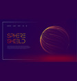 sphere shield protect in abstract style virus vector image vector image