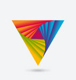 twisting triangle abstract multicolor icon vector image vector image