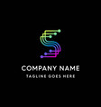 abstract technology letter s logo vector image