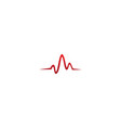 pulse chart medic logo vector image