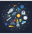 space exploration round design vector image