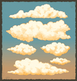 vintage cloud background design vector image vector image