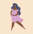 happy pregnant woman expecting a child with love vector image vector image
