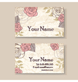 vintage card with roses vector image vector image