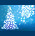 blue background with christmas tree vector image vector image