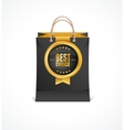 paper bag and gold label best choice vector image vector image