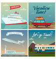 travel banners sea holidays passenger ship tourism vector image
