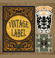 vintage items - label art nouveau vector image