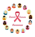 breast cancer awarness vector image vector image