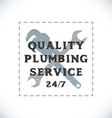 color plumbing service sign template vector image vector image