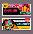 gift vouchers marketing business flyer promotion vector image vector image