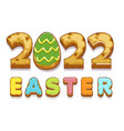 happy easter 2022 postcard biscuit cookie vector image vector image