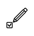 pencil choice icon isolated contour symbol vector image