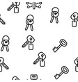 key seamless pattern vector image