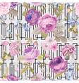spring flowers geometry background vector image vector image
